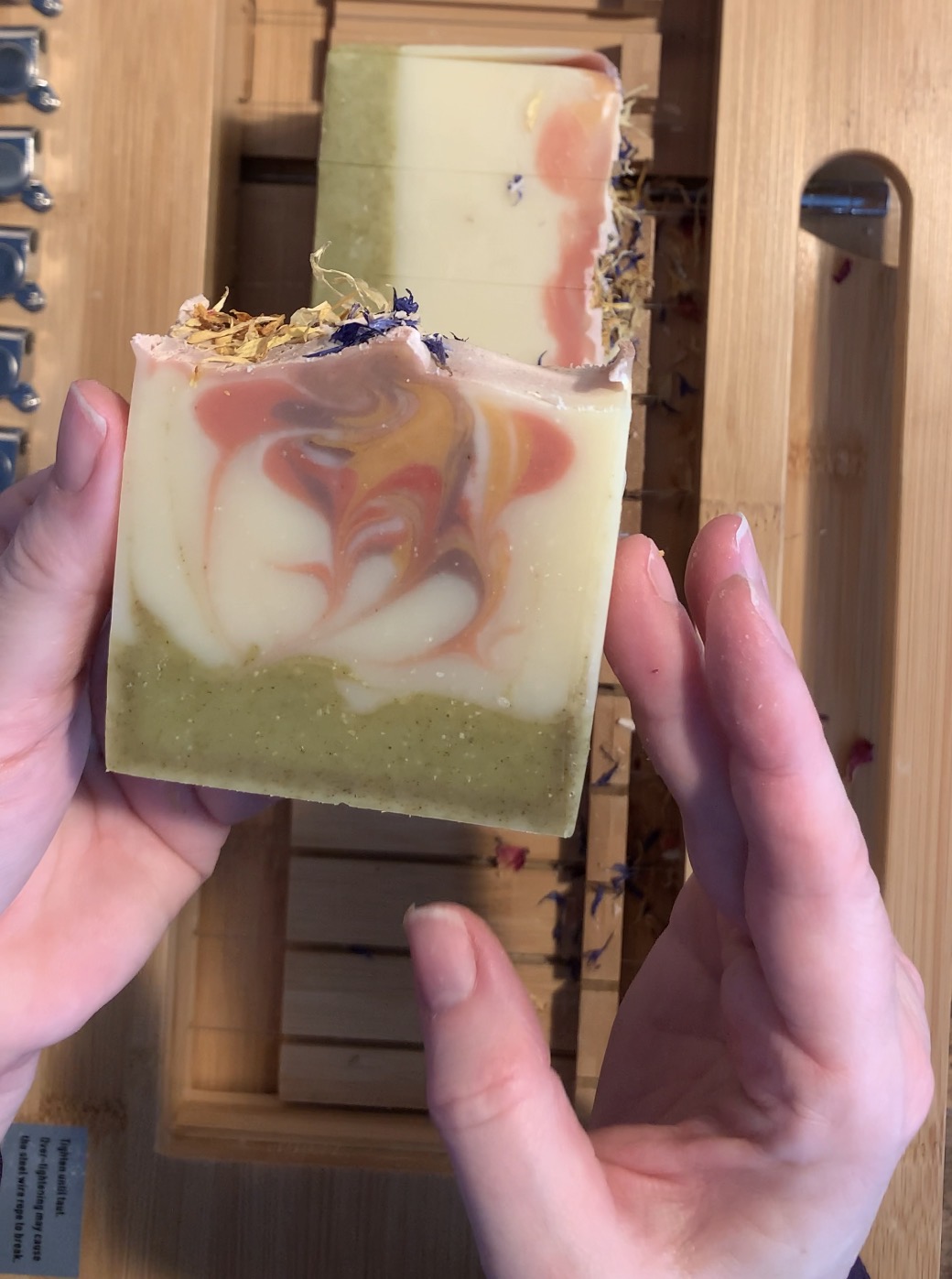 Handmade layered soap bar